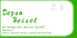 dezso weisel business card